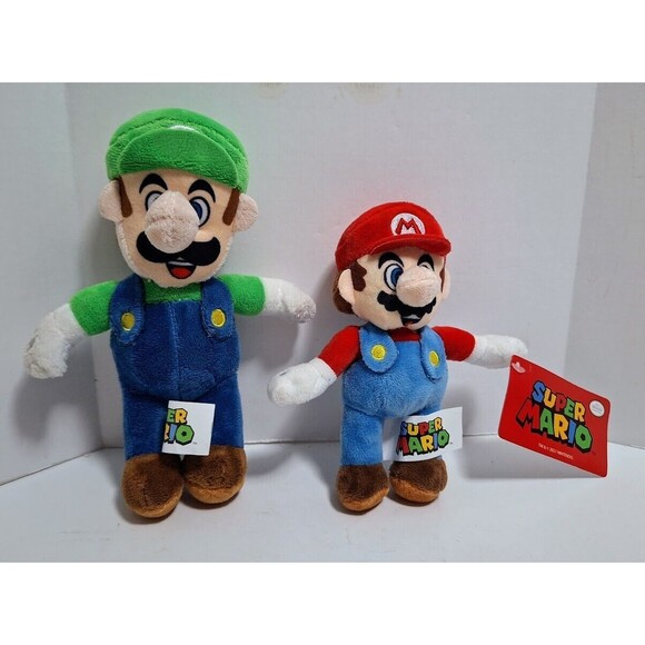 2020 GOOD STUFF NINTENDO SUPER MARIO BROS PLUSH LOT MARIO LUIGI TOAD & SHYGUY - Picture 3 of 12